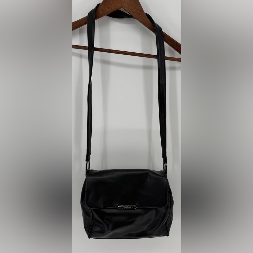 VINTAGE CAPACCIOLI FIRENZE ITALY LEATHER SILVER BUCKLE CLOSURE HOBO BAG